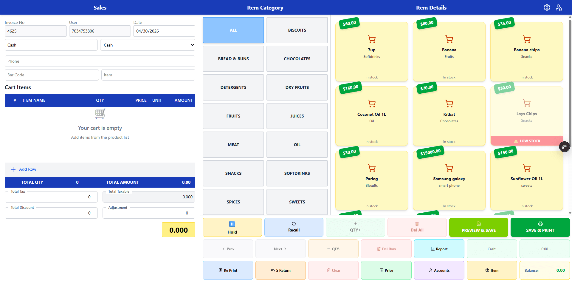 SmartPOS β Real-Time Billing & Inventory Management System
