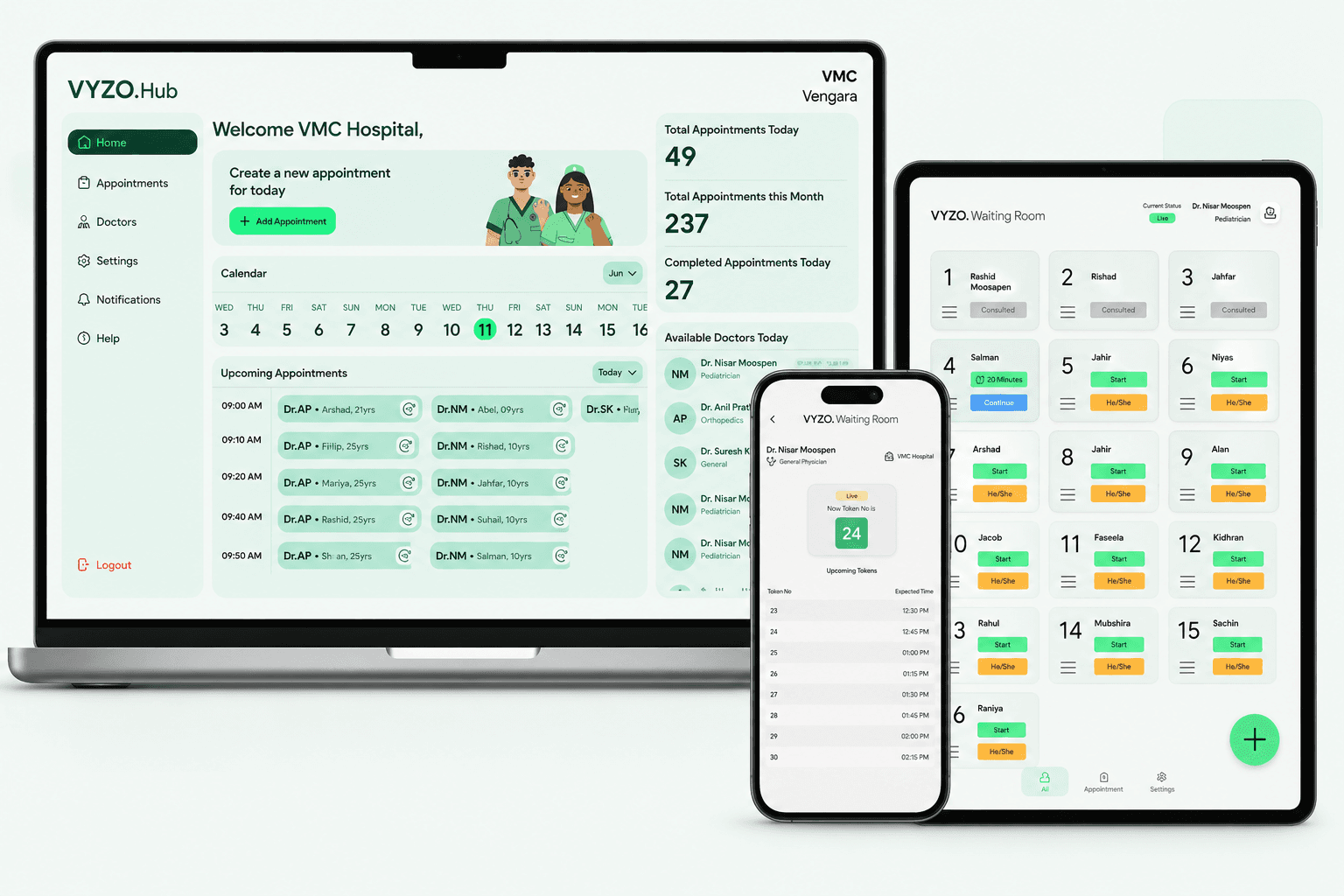 Vyzo β Real-Time Hospital Queue & Token Management System